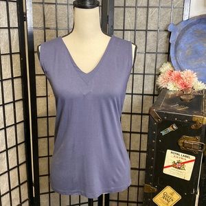 Ann Taylor Blue Sleeveless Tank Top